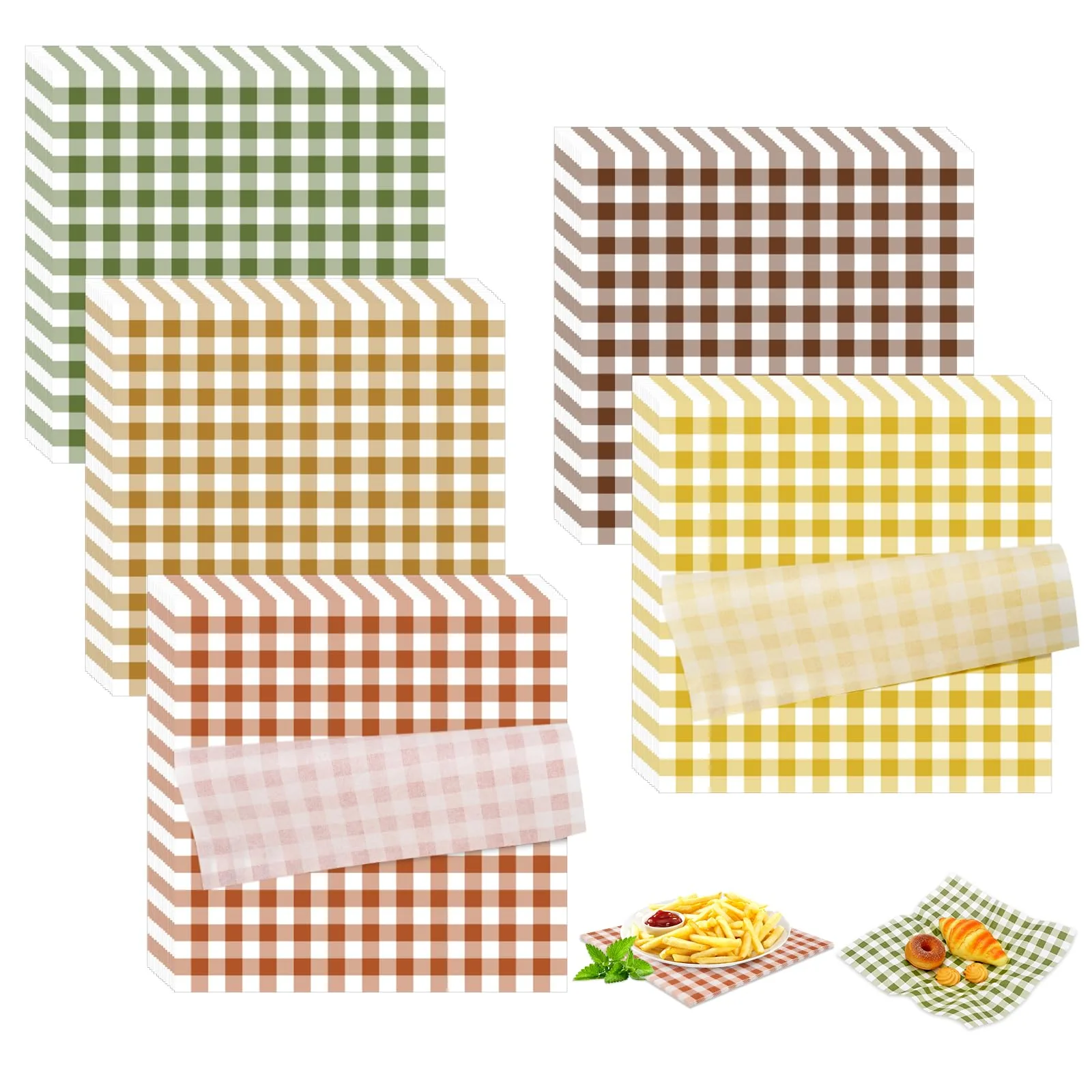 Checkered Greaseproof Snack Paper