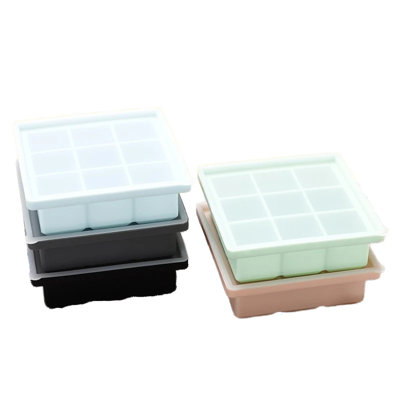 Large Silicone Frozen Dessert & Ice Tray with Lid