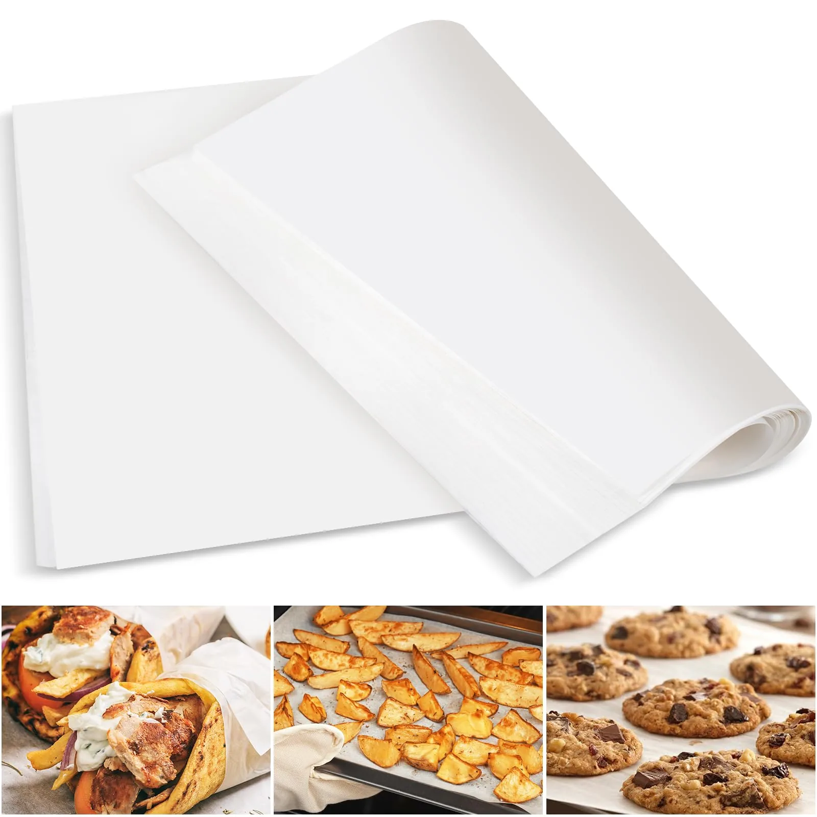 Rectangular Silicone-Coated Parchment Paper